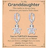 ORISPRE Hypoallergenic Turtle Hoop Earrings for Girls, Gifts for Daughter & Granddaughter Girls Birthday Christmas Valentine's Day Graduation