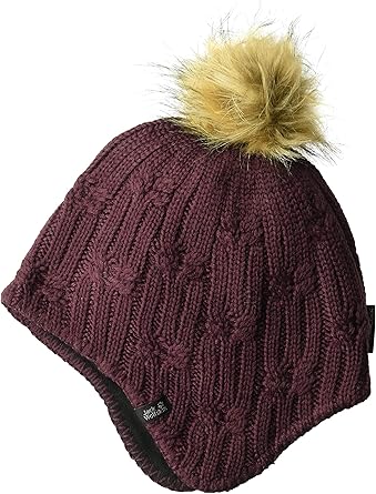 burgundy pom pom hat