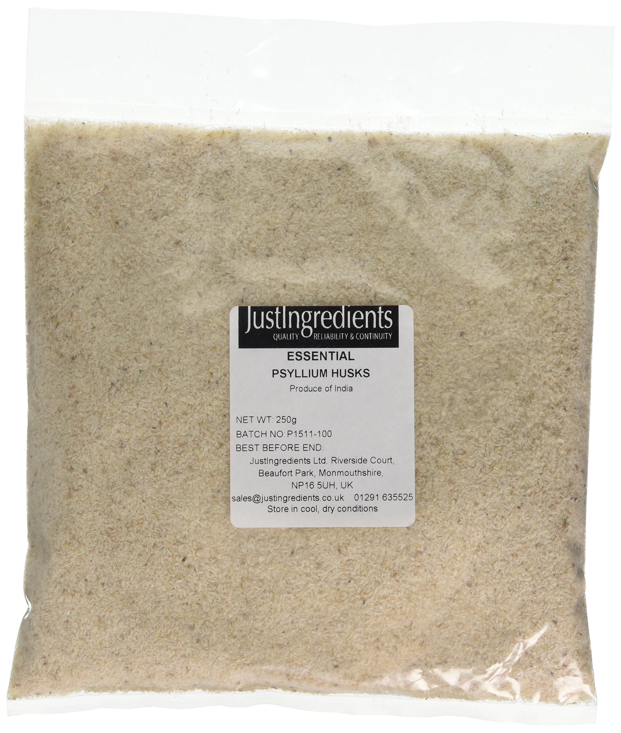 JustIngredients Essentials Psyllium Husks 250 g (Pack of 2)