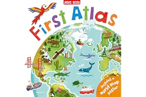 First Atlas-Travel the World with this Brightly Colored Atlas-Includes over 20 Maps and a World Map Poster