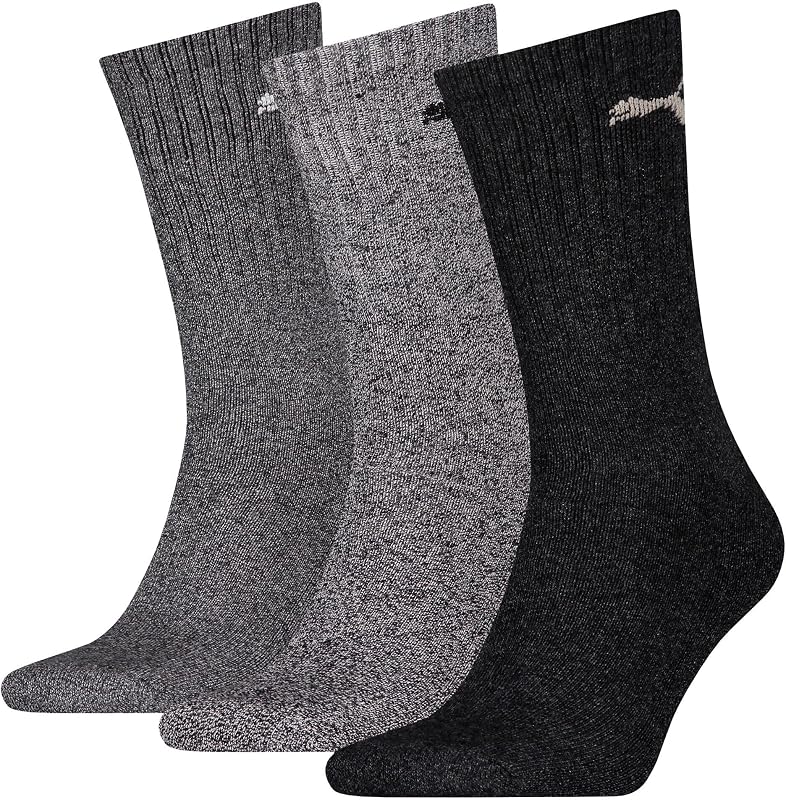 Crew, Calzini Unisex - Adulto, Anthracite/Grey/Grey, 35-38 (Pacco da 3)