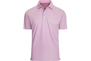 Alex Vando Mens Golf Shirt Moisture Wicking Classic Print Golf Shirts for Men