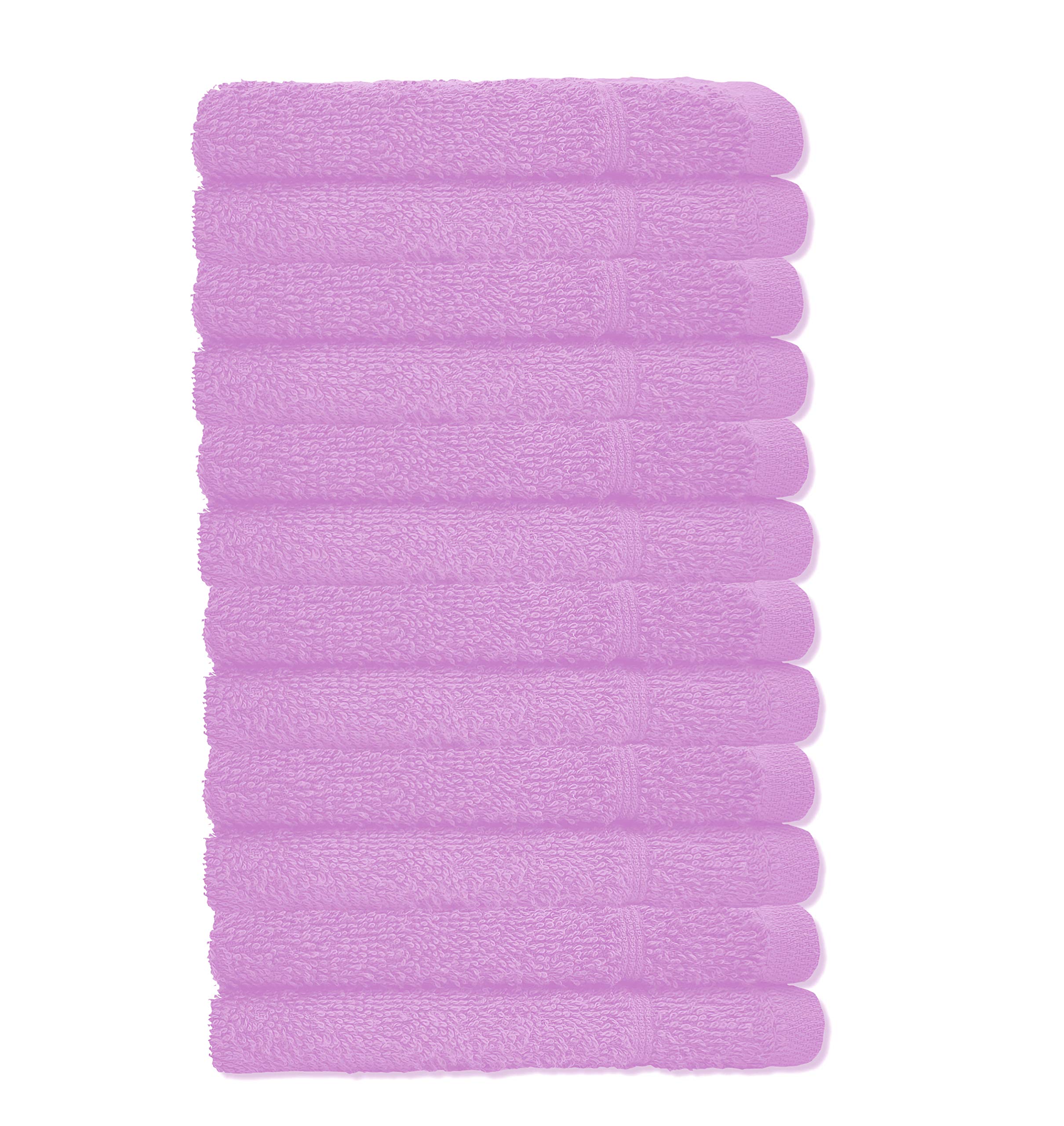 A & B TRADERS Washcloths 100% Prime Egyptian Cotton Pack of 12 Facecloths Flannels Super Soft Quick Dry 30 x 30cm (Pink)