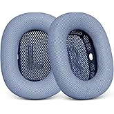 Replacement Ear Cushions for AirPods Max - Upgraded Ear Cups for Apple Headphones - GVOEARS Earpad Cover with Silicone Gel Memory Foam (Blue)