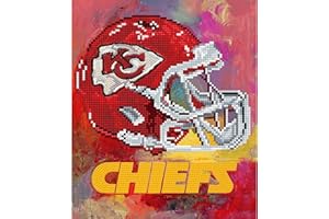 Sporticulture NFL Kansas City Chiefs Diamond Painting Craft Kit – Officially Licensed DIY Fan Art for All Skill Levels, Includes Pre-Sorted Gems, Craft Tray with Instructions – Perfect for Framing