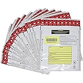 Nadex Tamper Evident Cash and Coin Bank Deposit Bags for Fraud Prevention, 12 x 16, Opaque, 100 Pack