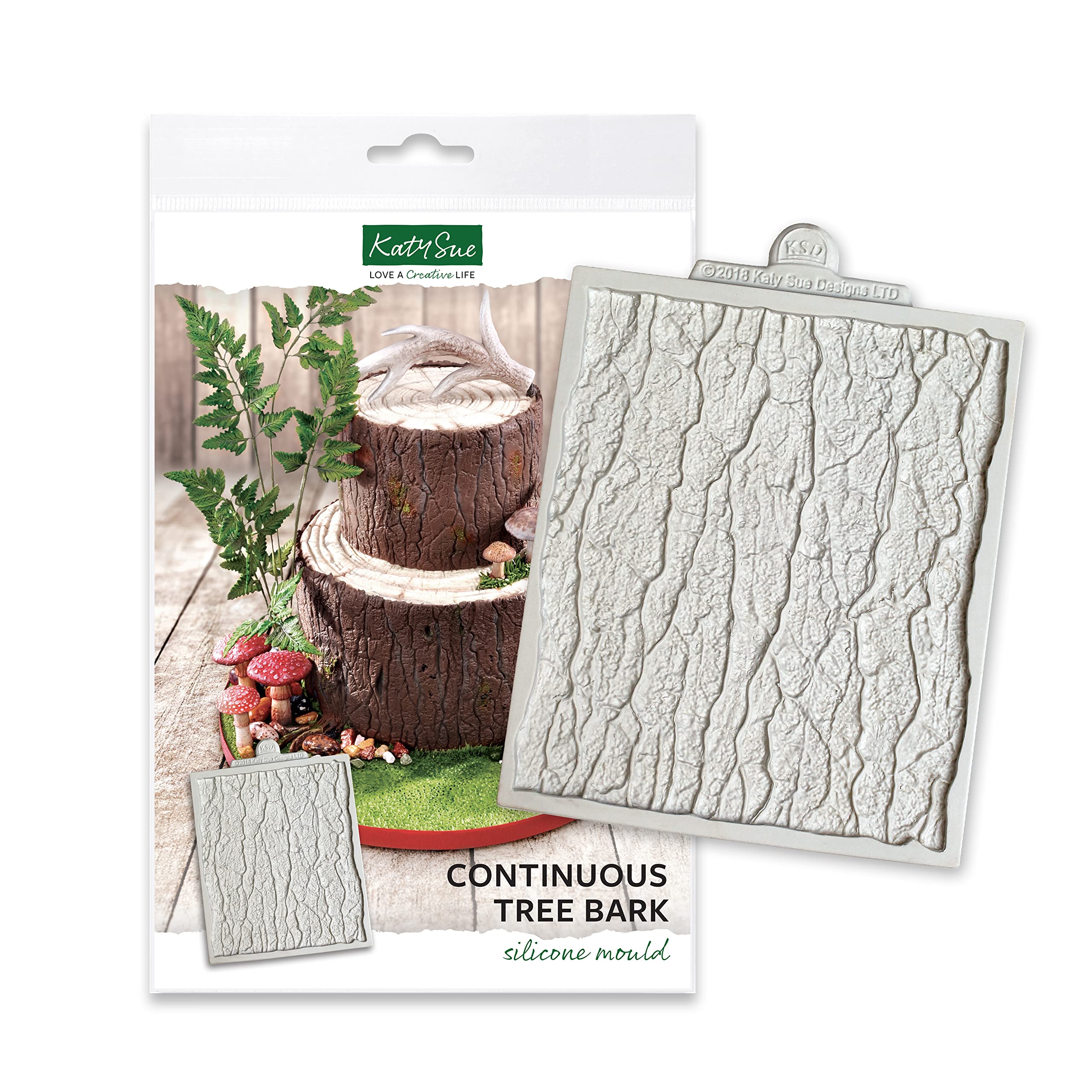 Katy Sue Continuous Tree Bark Textured Silicone Mould Design Mat For Cake Decorating & Crafts