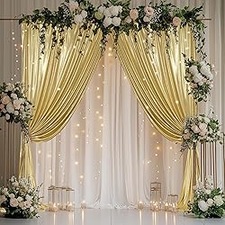 Outpain Thick 40 ft x 10 ft Gold Sequin Backdrop