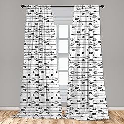 Lunarable Arrows Window Curtains, Sketchy