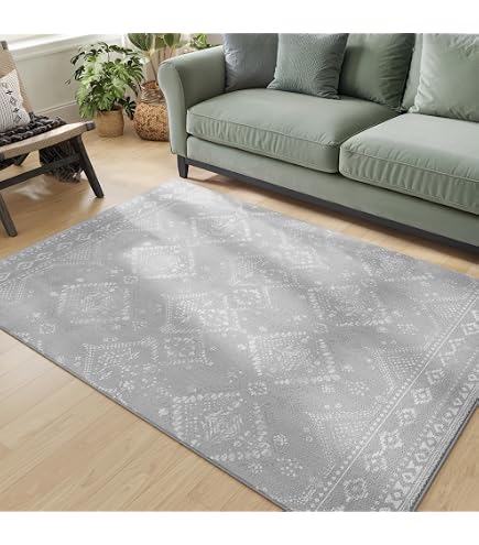 Tapis à Motif Floral Pour Chambre à Coucher, Salon, Tapis De Sol D'intérieur Lavable Et Antidérapant Doux à Poils Bas Pour Dortoir, Salle à Manger