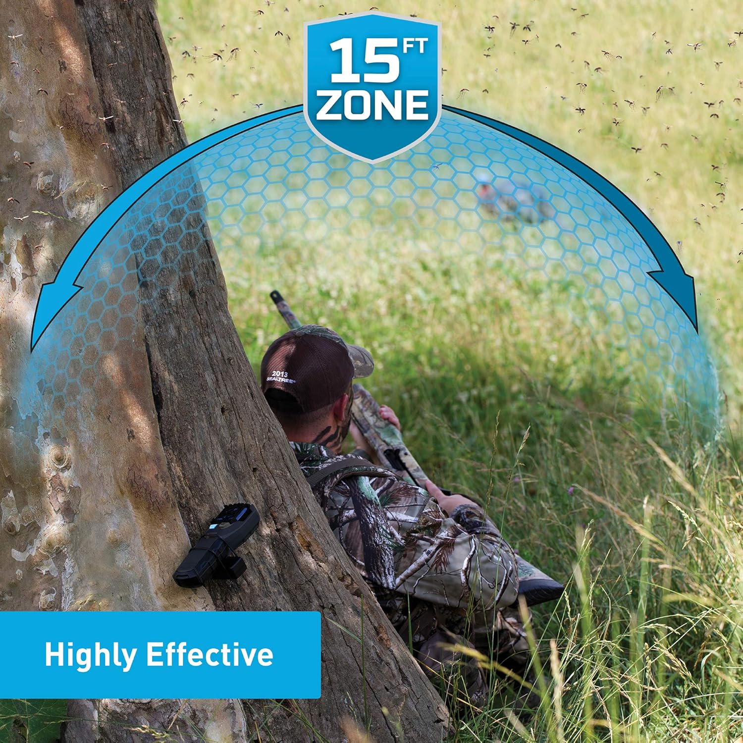 Thermacell MR450 Armored Portable Mosquito Repellent, Black; Features ZoneCheck, Quiet Ignition and Rubber Grip; Provides 15-Foot Zone of Mosquito Repellent; Long-Lasting Refills; No Spray or Scent : Sports & Outdoors