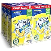 Wyler's Light Singles To Go Powder Packets, Water Drink Mix, Lemonade, 6 Boxes, 16 Servings per Box, 96 Total Servings