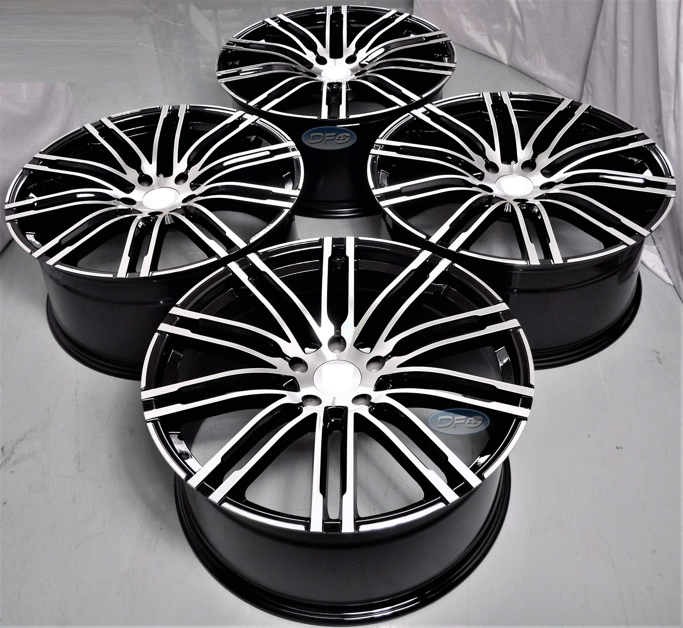 22" Inch Black Wheels Rims (Full Set of 4) fit for Porsche Cayenne 1222 BM