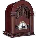 ClearClick Retro AM/FM Radio with Bluetooth - Classic Wooden Vintage Retro Style Speaker