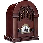 ClearClick Retro AM/FM Radio with Bluetooth - Classic Wooden Vintage Retro Style Speaker