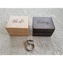 bride and groom ring box