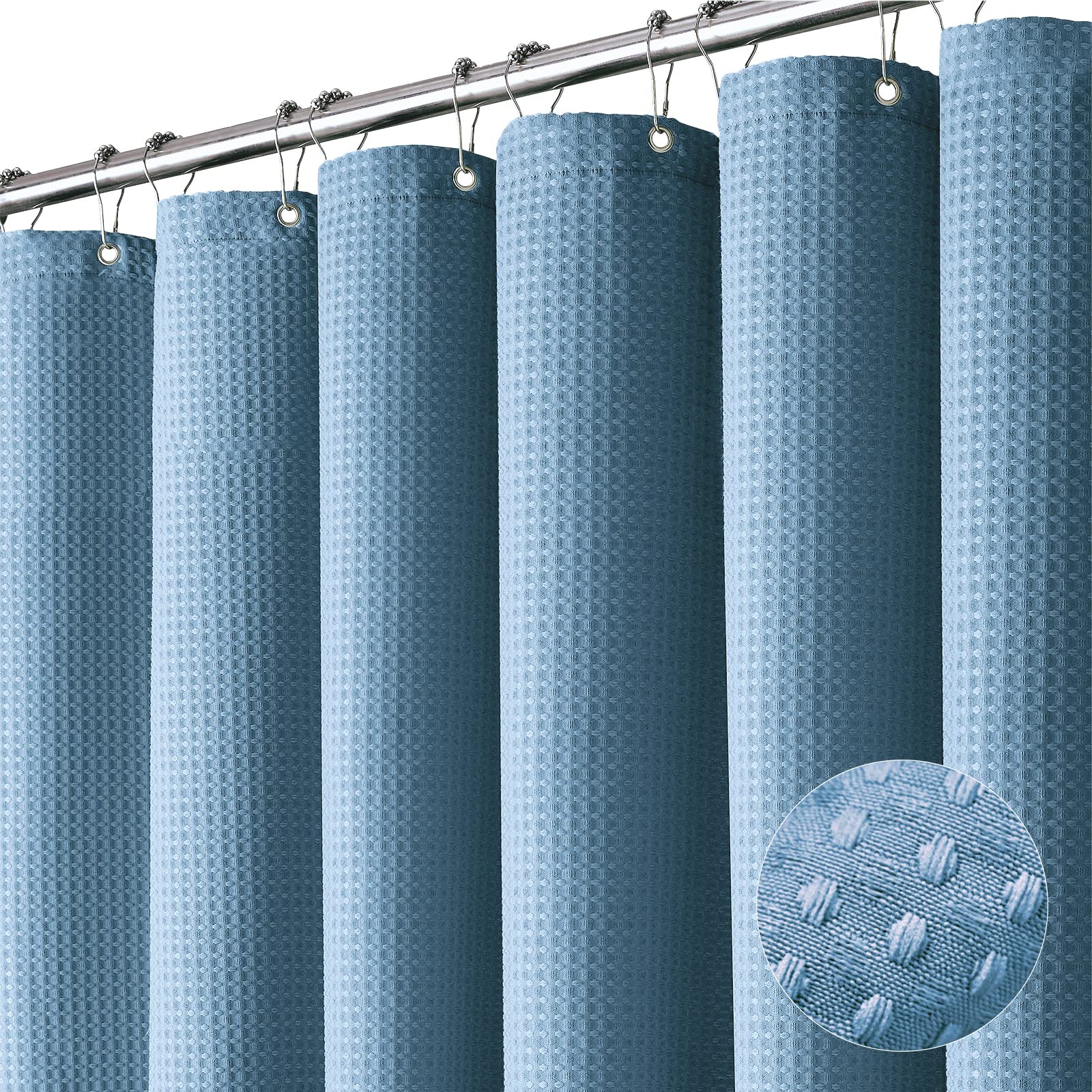 Dynamene Long Fabric Shower Curtain - 78 inch Long