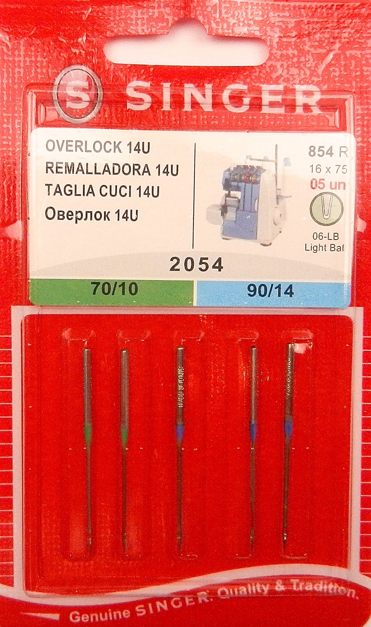 80/12 HONEYSEW 205442 70/10 75/11 80/12 90/14 Singer Needles for