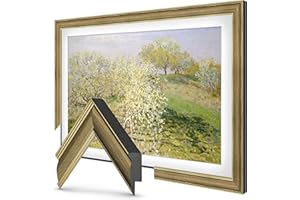 Frame My TV Deco TV Frames - Industrial Brass Slim Frame Compatible ONLY with Samsung The Frame TV and Pro (65", Fits 2021-2025)