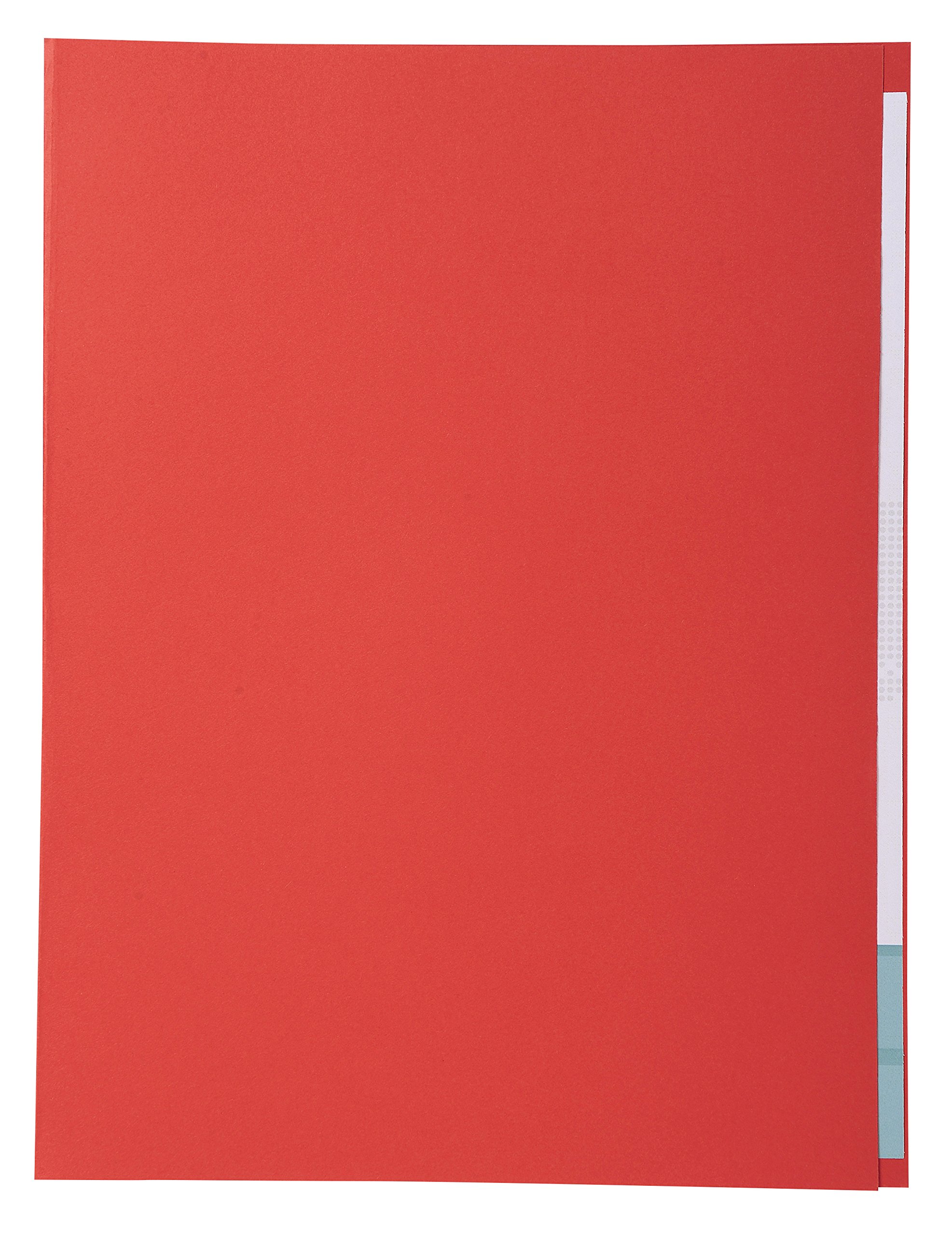 Exacompta - Ref 421012E - Forever Square Cut Folder with Decal Edge - 240 x 320mm in Size, Suitable for Storing A4 Documents, Made from 170gsm Recycled Board - Red (Pack of 100)