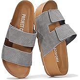 Project Cloud 100% Genuine Leather Platform Sandals Women Footwear-Beach Essentials Summer Wedges with Plush and Soft Insole-Non Slip & Lightweight Wedge Sandals For Women 2026