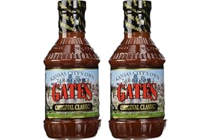 GATES BBQ Gates Original Classic Bar-B-Q Sauce, 18 Ounce Bottle (Pack of 2), Kansas City Style Barbecue Sauce