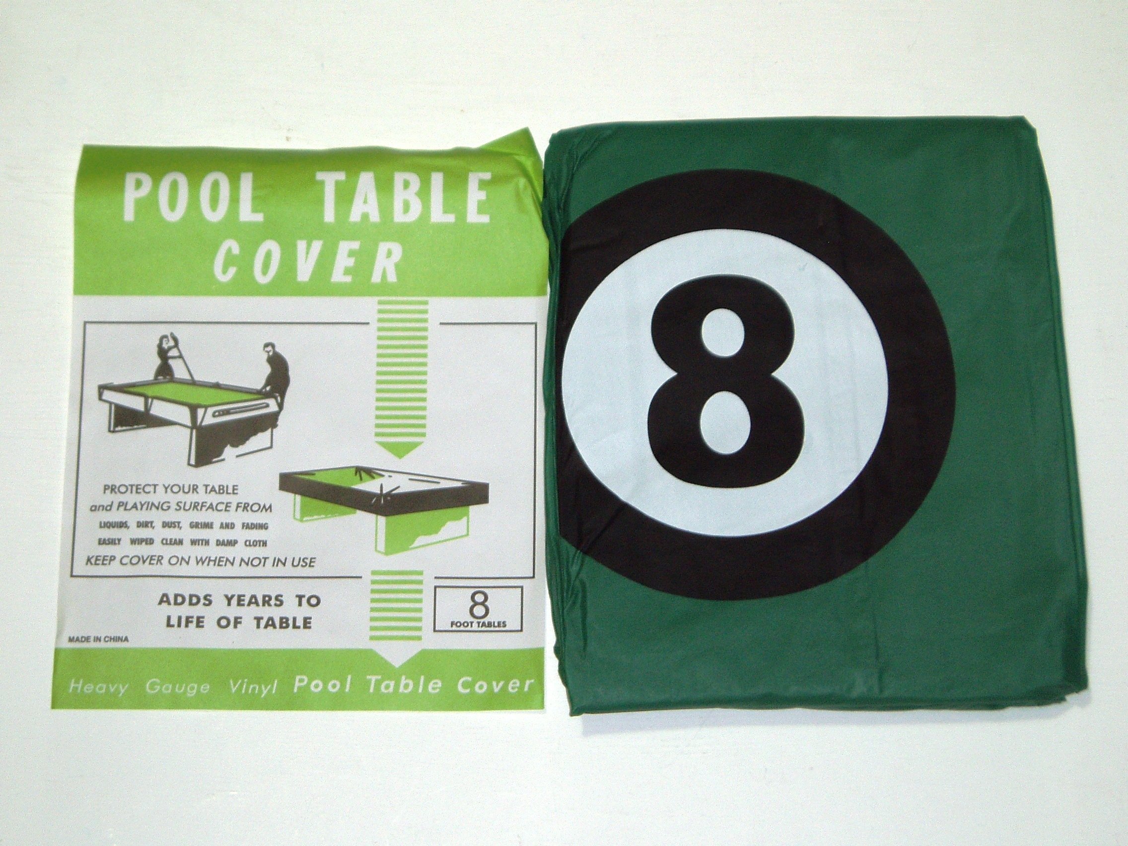 POOL TABLE COVER TO FIT 8FT TABLE WITH 8 BALL DESIGN**