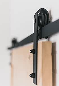 Amazon.com: 6 FT Sliding Barn Door Hardware Kit, Black Track Rollers Hardware: Garden & Outdoor