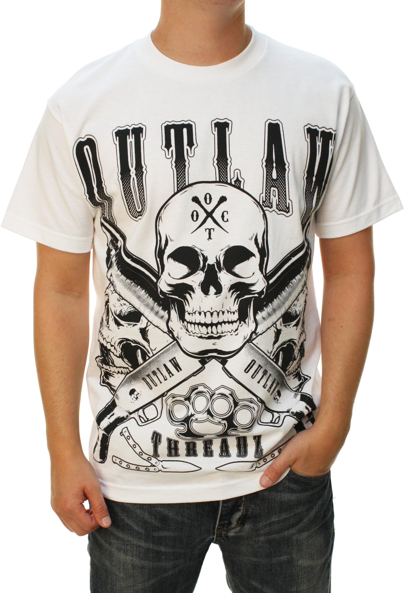 Outlaw Threadz Men's Collector Graphic T-Shirt-2XB