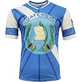 ARZA Men’s Guatemala–USA Soccer Fan Jersey – Blue Dual‑Flag Inspired Short Sleeve Lightweight Shirt