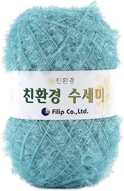Amazon Korean Eco Friendly Scrubby Yarn Mint Blue