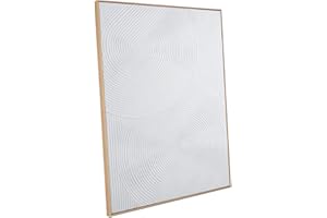 Zessonic Framed Abstract Wall Art for Living-room - Large White Geometric Line Spiral Abstract Hand-painting Artwork Minimalism Contemporary Nordic Boho Decorative for Living Room, Bedroom - 28"x 40"