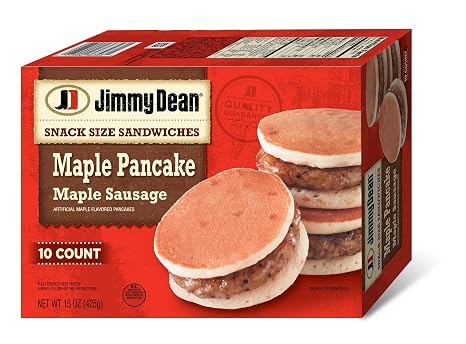 Jimmy dean snack size sandwiches, maple pancake, maple sausage (077900363931)