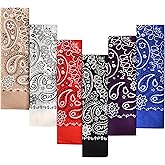 6-Pack 100% Cotton Bandanas - Holiday Gifts for Men Women