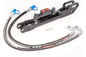 SPARE PARTS HOLLAND Hydraulic Side Link Cylinder with Fork Fits Several Tractors (Min-Max: 17-3/4", 21-5/8")