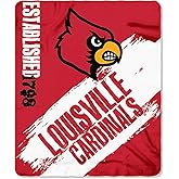 Northwest NCAA Louisville Cardinals Unisex-Adult Fleece Throw Blanket, 50" x 60", Painted