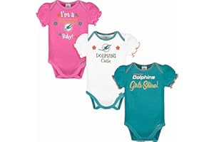 Gerber NFL baby-girls Nfl Team 3 Pack Short Sleeve Onesie Bodysuit