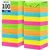 FIXSMITH Microfiber Cleaning Cloth, 100 Pack Shop Towels, Micro Fiber Cloth for Cleaning Car, All-Purpose Absorbent Cleaning Rags for Housekeeping, Dust Cloth for Office, Car Wash Towels, 12inx12in