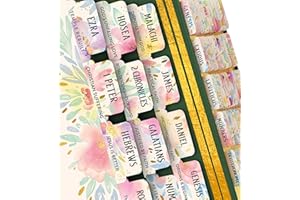THE SHEPHERD OF LIFE Bloom Grace™ Watercolor Bible Tabs for Women Study Bible - Soul Nourishing Book Summaries - 66 Peel-and-Stick Large Print Laminated Bible Book Tabs | Floral Bible Study Supplies, Shepherd of Life