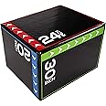 Fitvids 20 Inch x 24 Inch x 30 Inch 3 in 1 Foam Plyometric Box Jumping Exercise Trainer
