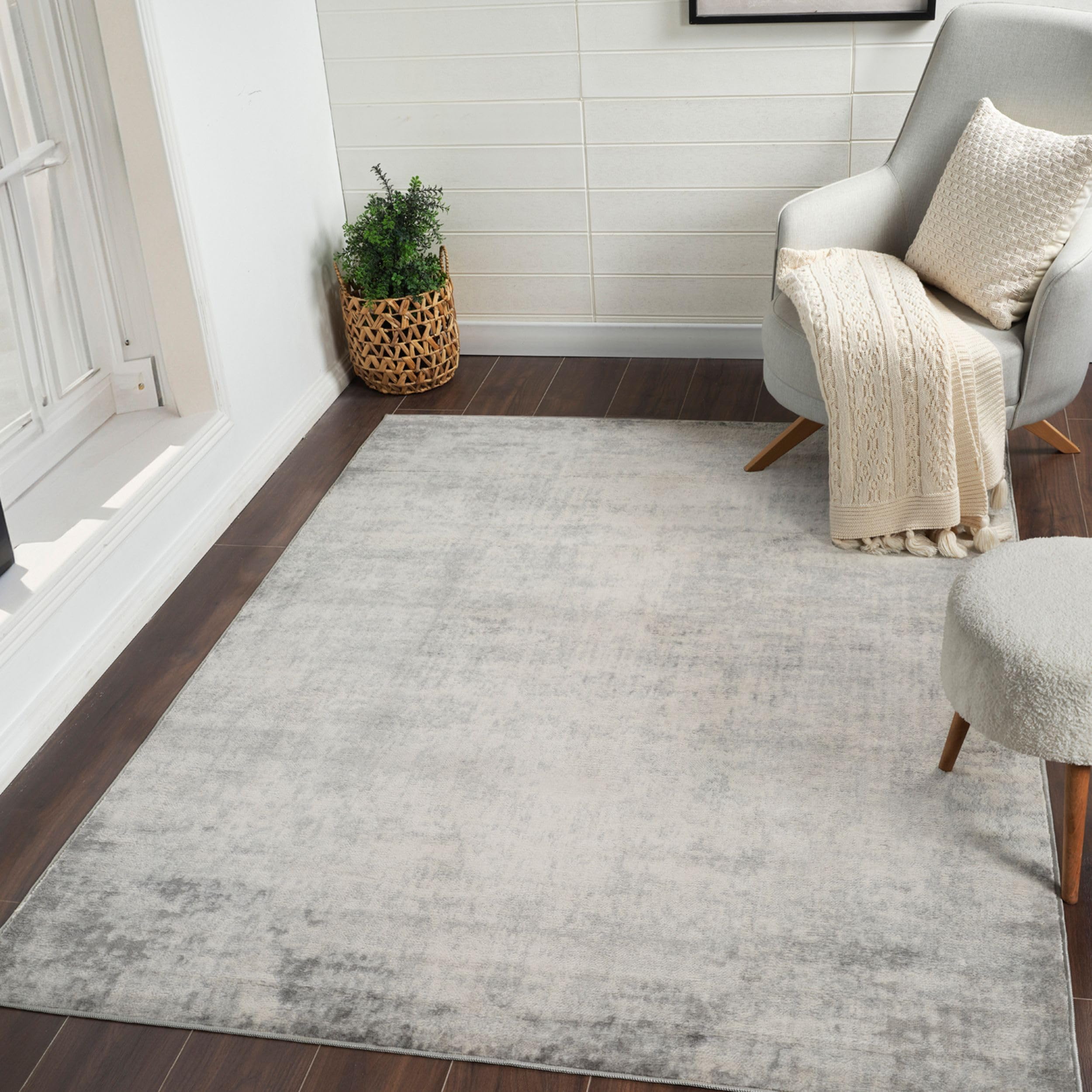 Livabliss Alix Utrecht Abstract Carpet Runner 80x150 cm, Modern Marble Design for Hallway, Living Room & Dining Area, Soft Luxurious Easy Care Pile, Ivory Grey Blue