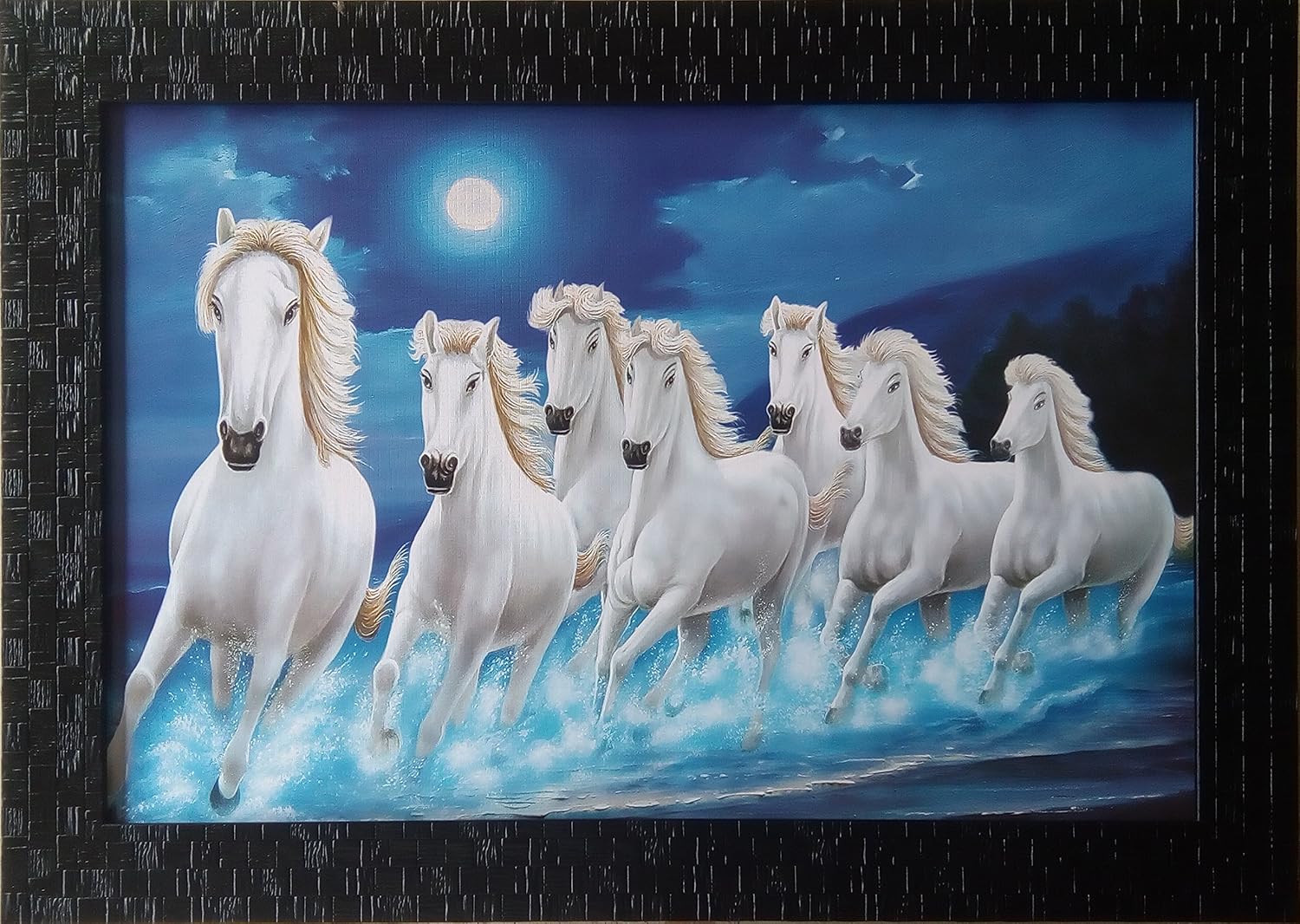 Picture Of Seven White Running Horses Picture Of Horse