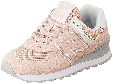 new balance 574 pink white