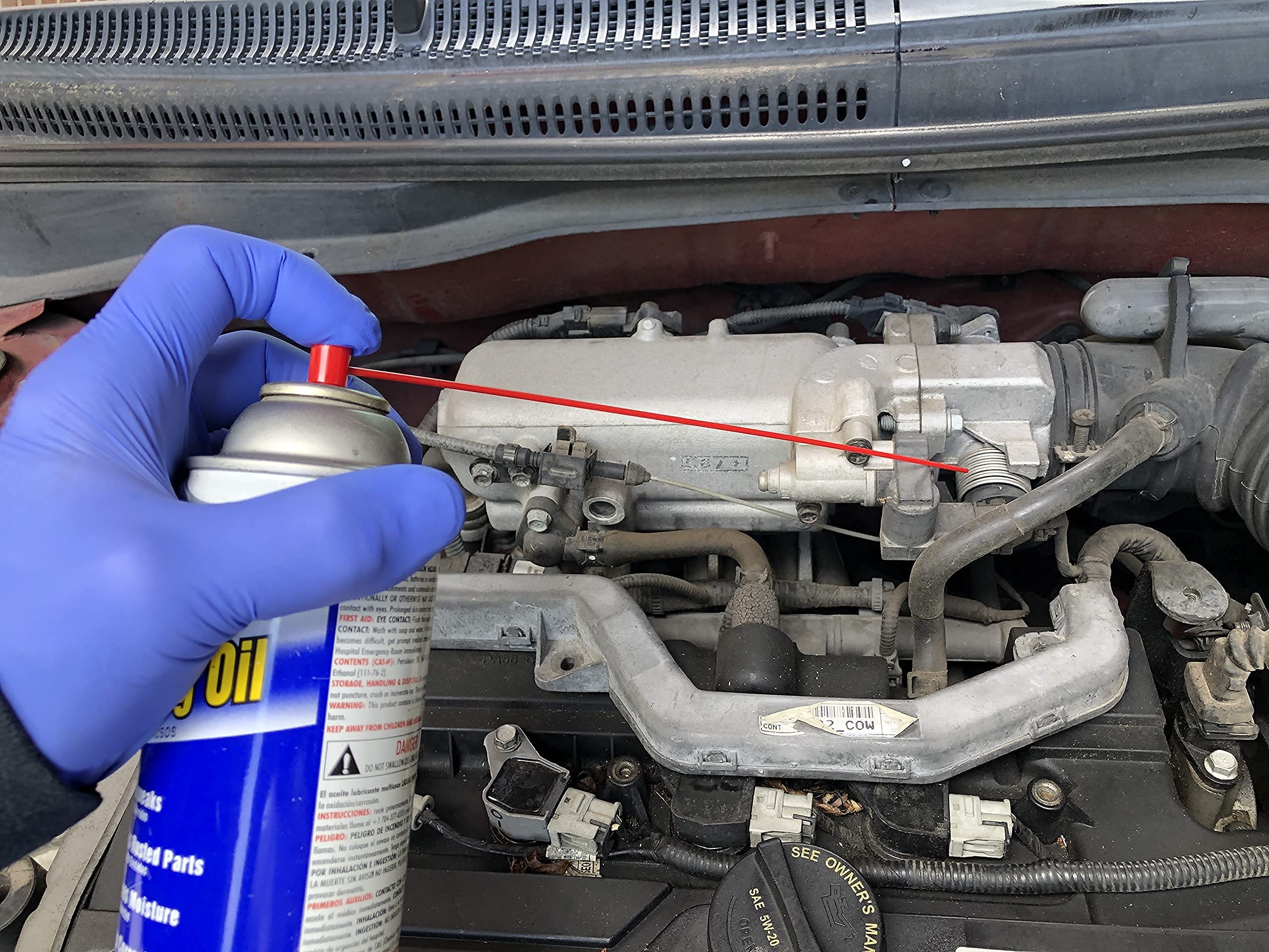 20 Replacement Aerosol Spray Can Tip Plastic 7" Red Straws Oil Cleaner Lubricant Tubes WD40 WD