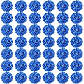 Auihiay 64PCS Royal Blue Hydrangea Artificial Flowers, Silk Hydrangea Heads with Stems, Fake Flowers for DIY Wedding Centerpiece, Home, Party, Baby Shower, Garden Decoration