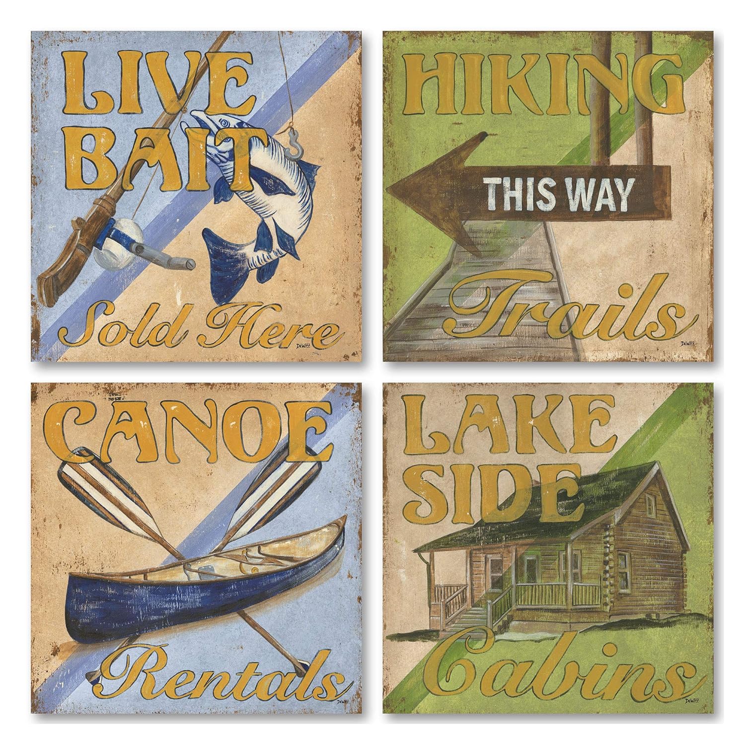Cabin Signs Live Bait Canoe Rentals Lakeside Cabins And Hiking