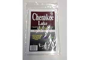 Kingfisher Map - Cherokee Lake, Tennessese - Topographic Lake Map for Fishing, Boating, and Recreation