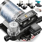 2026 Upgraded RV Water Pump, 12V 6.0 GPM High-Flow, Ultra-Quiet 70 PSI Self-Priming Diaphragm Pump with Adjustable Pressure S
