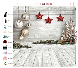 Dudaacvt 10X10ft Christmas Backdrop Xmas Tree