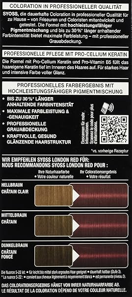 Syoss Coloration Professional 5 22 London Red Amazon De Beauty